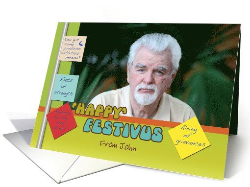 Festivus Custom Photo Humor Problems with This Person on Notes card