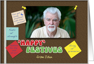 Festivus Custom Photo Humor Problems with This Person on Cork Boardr card