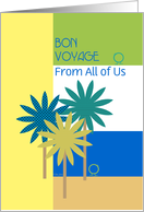 Bon Voyage from All of Us Tropical Design with Cute Birds Customizable card