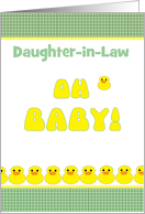 Daughter-in-Law Baby Shower Cute Yellow Duckies Customize Relation card