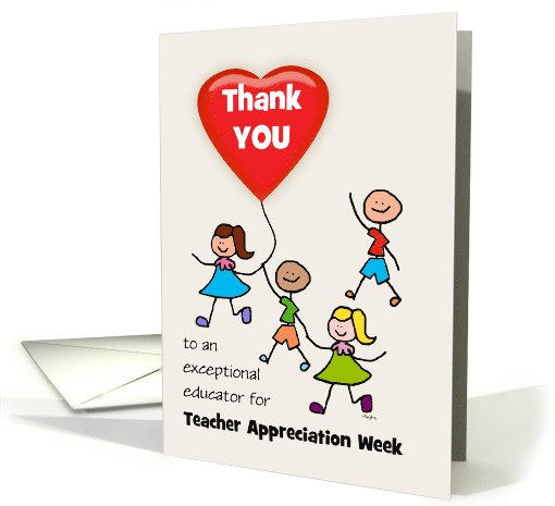Teacher Appreciation Week Thank You Educator Kids Heart... (1049819)