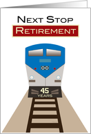 Congratulations Retirement Railroad Custom Year Train Station Sign card