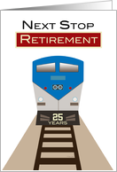 Employee Retirement Congratulations Train Station Sign Custom Year card