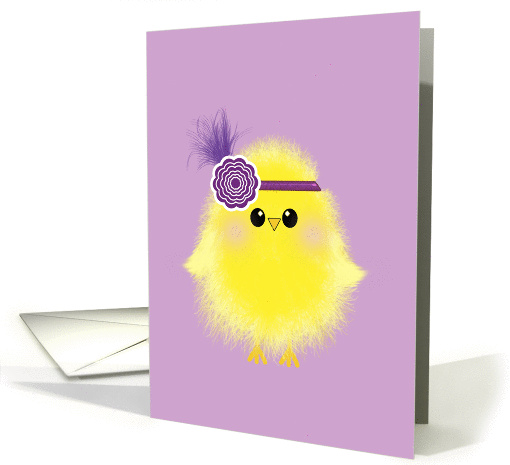 Cute Fluffy Flapper Fashion Chick Blank Note card (1065373)