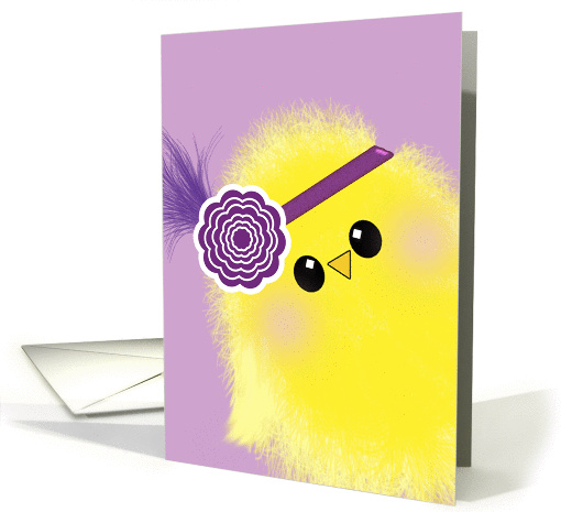 Cute Fluffy Flapper Fashion Chick Blank Note card (1065375)