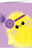 Cute Fluffy Flapper Fashion Chick Blank Note card