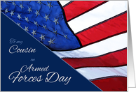 Cousin Armed Forces Day Flag of the United States Patriotic card