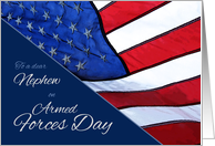 Nephew Armed Forces Day Flag of the United States Patriotic card