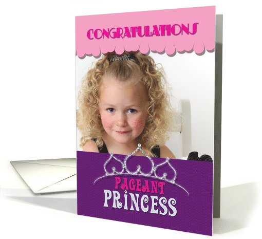 Pageant Princess Congratulations Winner Tiara in Purple Photo card