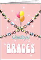 Getting Braces Off Congratulations for Girl - Balloons Braces Smile card
