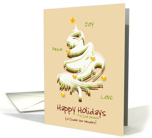 Vendor Business Christmas Tree with Yellow Ornaments and... (1099822)
