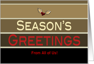Business From All of Us Season’s Greetings Christmas Holiday Brown card