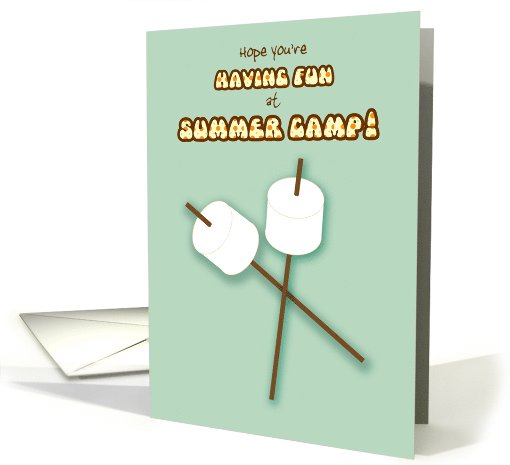 Summer Camp Humorous Thinking of You Marshmallows on Sticks card