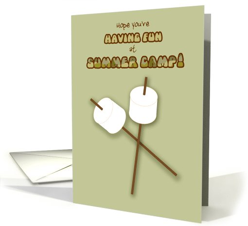 Summer Camp Humorous Thinking of You Marshmallows on Sticks card