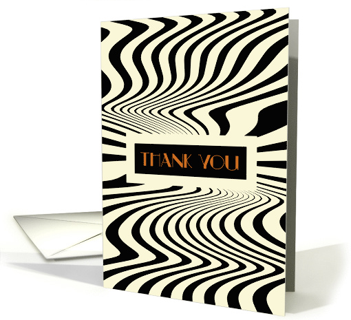 Zebra Print Modern Art Thank You Brown, Beige and Black... (1148204)