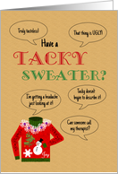 Tacky Sweater Christmas Party Invitation Knitted Sweater Humor card