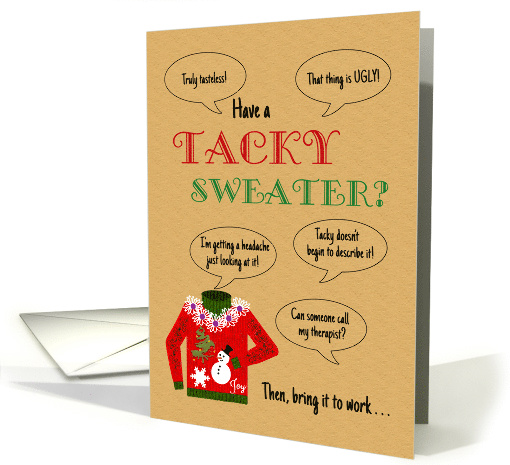 Tacky Sweater Office Christmas Party Invitation Knitted... (1181518)