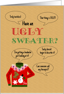 Ugly Sweater Christmas Party Invitation Knitted Sweater Humor card