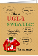 Ugly Sweater Office Christmas Party Invitation Knitted Sweater Humor card