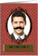 Mustache Christmas Humor Photo card Mo! Mo! Mo! card