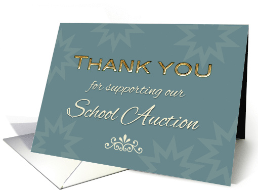 School Auction Thank you for Support Elegant Gold Effect... (1248838)