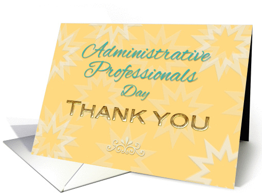 Administrative Professionals Day Thank You Yellow Teal... (1266962)