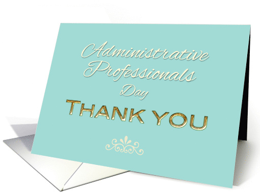 Administrative Professionals Day Thank You Tea Aqual and... (1266976)