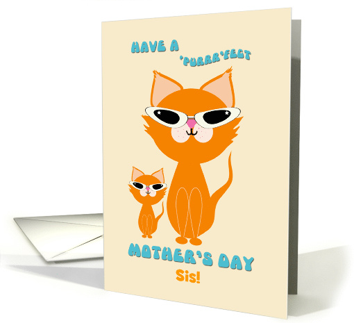 Sister Mother's Day Cute Cool Ginger Cats Mother Kitten... (1271356)