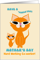 Co-worker Mother’s Day Cute Ginger Cats Kitten Sunglasses card