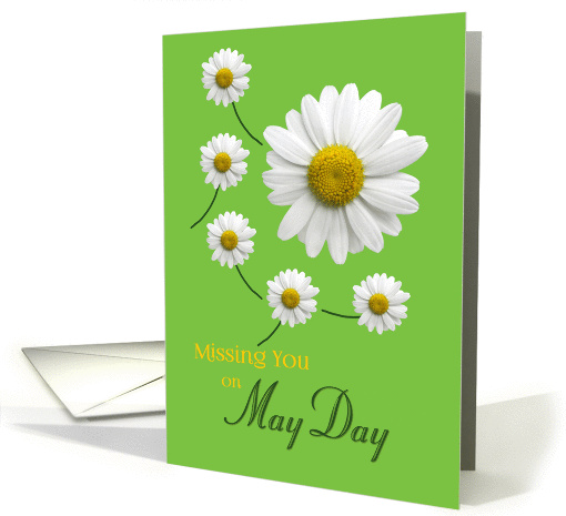 May Day Missing You Daisy Design on Spring Green card (1274684)