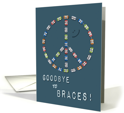Braces Off Congratulations - Peace Sign Smile Boy Goodbye... (1283686)