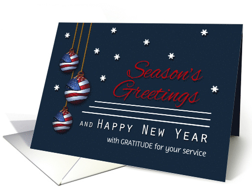 Military Patriotic Season's Greetings Custom American... (1327426)