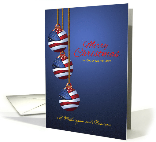 Patriotic Custom Merry Christmas U.S. Flag Ornaments In... (1329668)