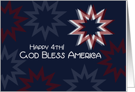 God Bless America 4th of July Patriotic Liberty and Freedom Stars card