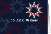 God Bless America 4th of July Patriotic Party Invitation Stars card