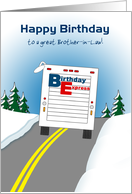 Brother-in-Law Birthday Express Truck in Snow Custom Text card