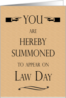 Law Day Event Invitation Serving Summons to Appear Humor card