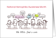 National Hemophilia Awareness Month Together Find a Cure card