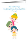 Kindergarten Graduation Party Invitation for Class Cute Girls and Boys card