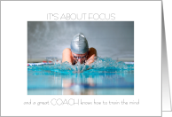 Swim Coach Thank you Swimmer with Focus card