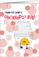 Chickenpox Get Well Soon Trapped Bug in Medicine Cups Humor card