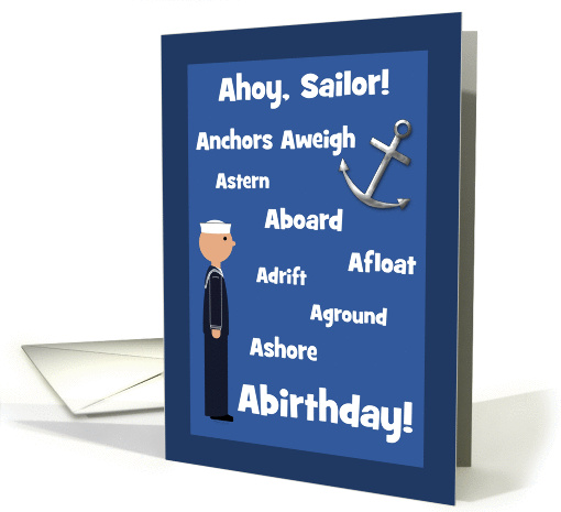 Ahoy, Sailor Birthday Navy Nautical Word Humor United... (1376984)