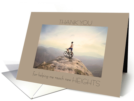 Thank you Cycling Coach Reaching New Heights Pinnacle card (1379846)