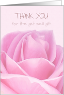 Thank you Get Well Gift Pink Watercolor Rose card