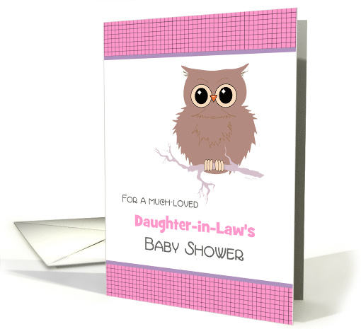 Daughter-in-Law Baby Shower Cute little brown Owl... (1396714)