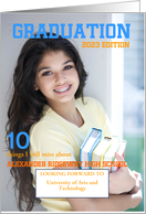 Graduation 2023 Announcement Magazine Format Custom Photo and Text card