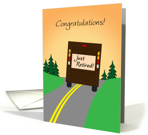 Just Retured Delivery Driver Brown Truck Driving into Sunset card
