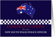Congratulations Graduation Australian Police Officer Custom State Territory card