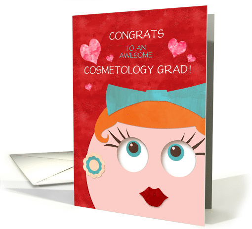 Congratulations Graduation Cosmetology Beauty School Custom Front card