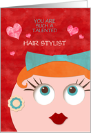 Thank you Hairdresser Hairstylist Custom Front card